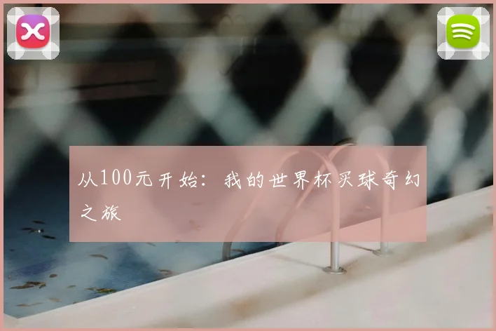 从100元开始:我的世界杯买球奇幻之旅