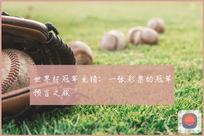 世界杯冠军竞猜：一张彩票的冠军预言之旅